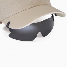 Walleva WSG003-BK Black Polarized Hat Clipped Sports Sunglasses For Fishing/Biking/Hiking/Golf/Ski